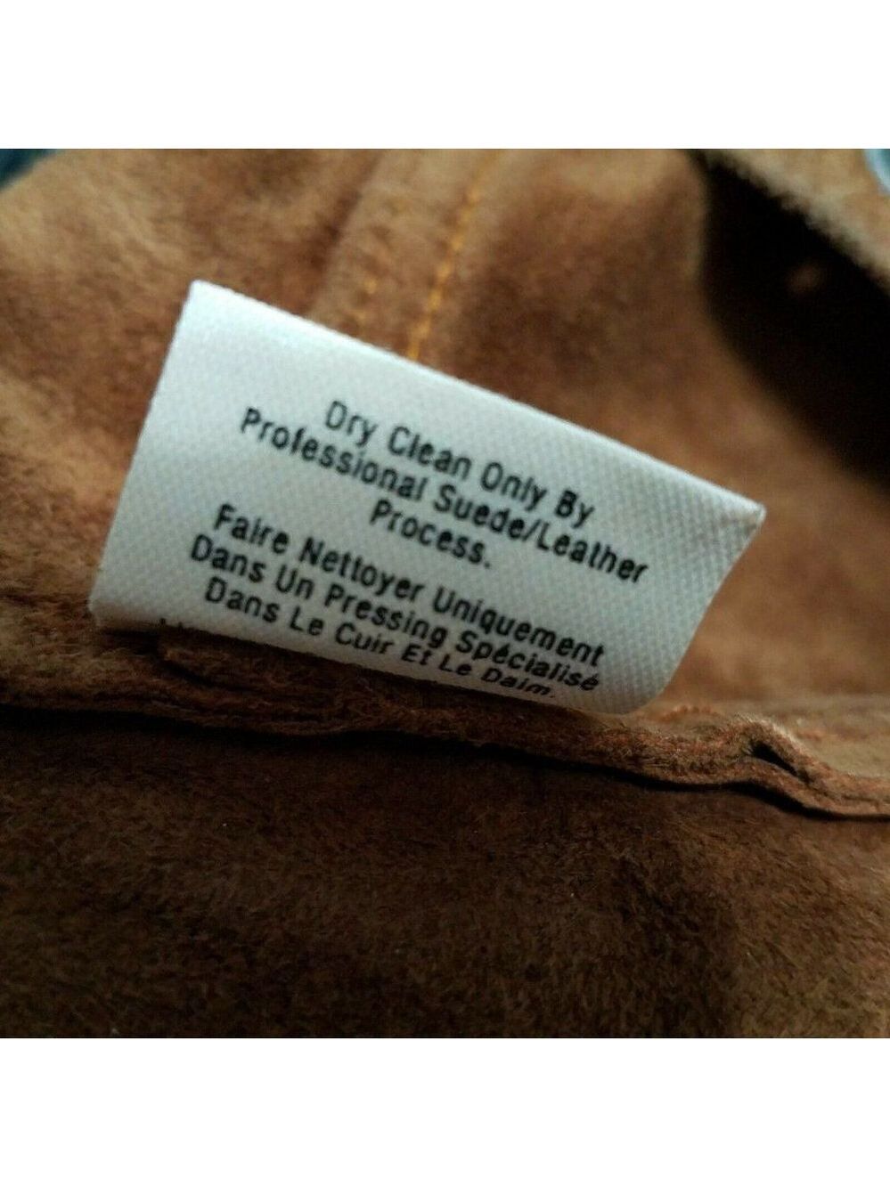 DKNY brown leather jacket boys size 5 - Picture 7 of 7
